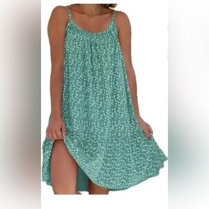 Elegant Teal Floral Women's Dress